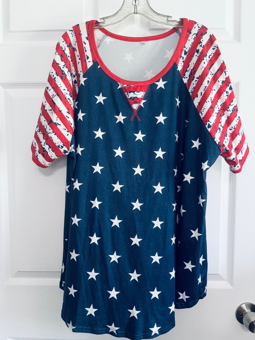 Women’s Star & Stripe Tee - Navy and Red